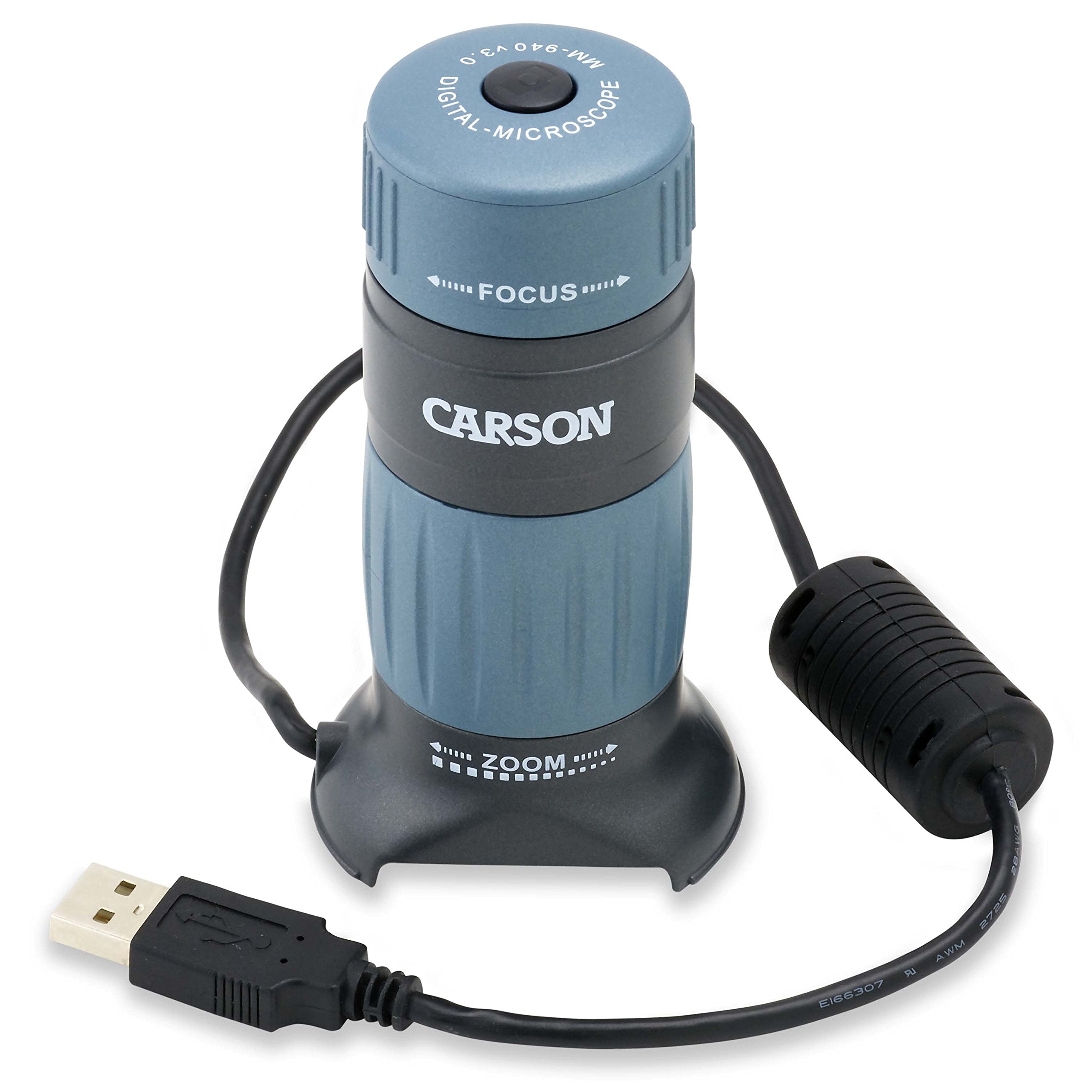 Carson Mm 940 Zpix 300 Zoom 86X 457X Power Usb Digital Microscope With Integrated Camera And Video Capture,Black